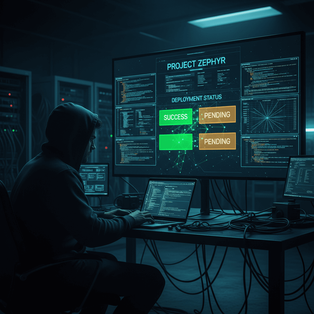 DevOps engineer monitoring deployment pipelines