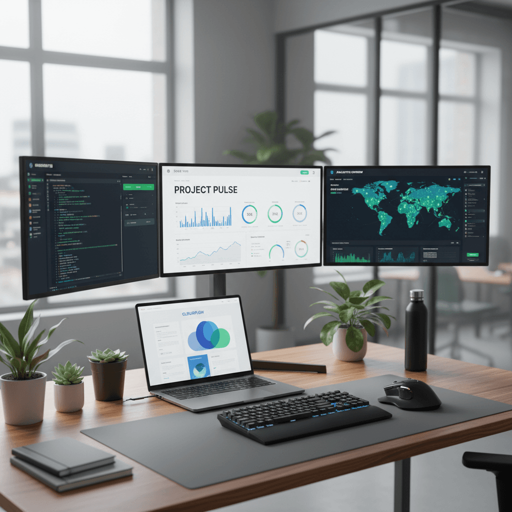 SaaS platform dashboard on developer workspace